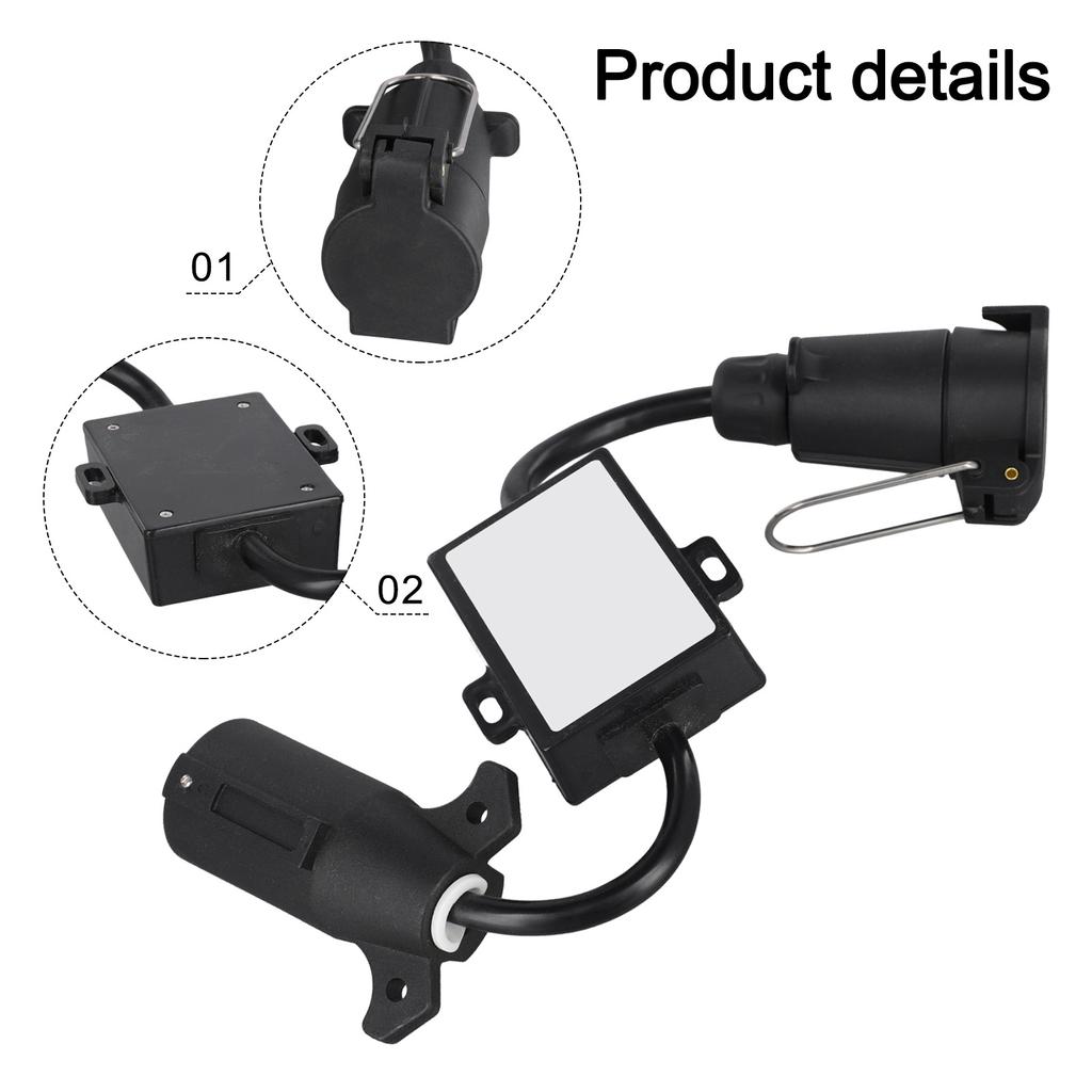 Trailer Light Adapter US To EU Trailer Converter Outdoor Activities Easy Installation Electrical Solution For Boat Trailer