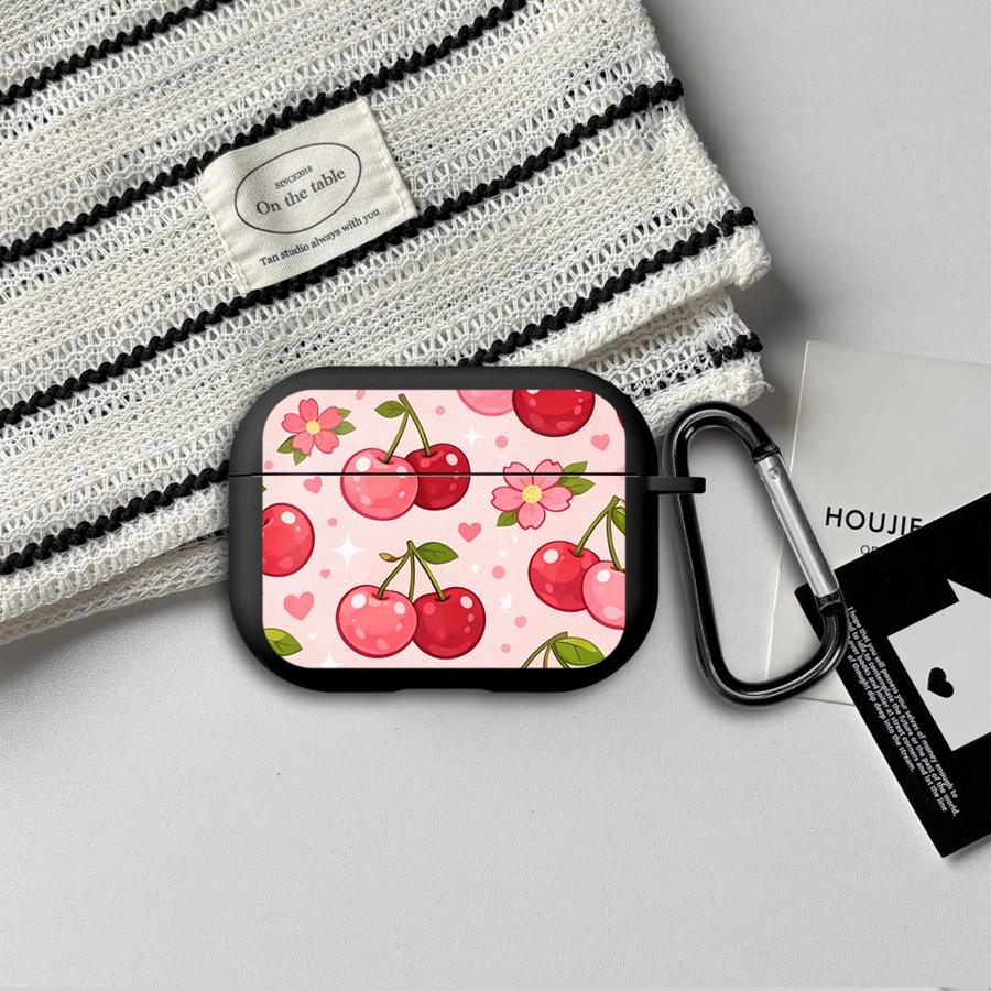 Earphone Cases Cover Case For Airpods 1 3 Pro Pro3 4 Pro2 2 Pink Cherries