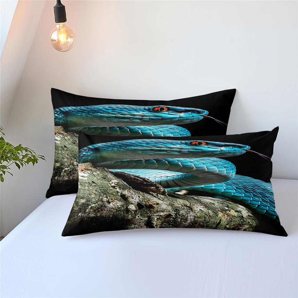 3D Digital Printing Bedding Three-Piece Set Animal Cobra Sheet Duvet Cover