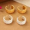 Cold Wind Metal Earrings Women's New Summer Woven C-shaped Stud Earrings Ins High-end Fashion Earrings