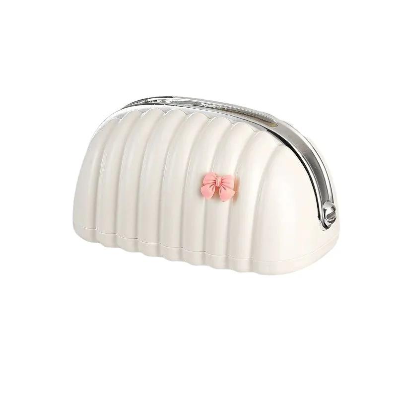 

Бытовая пружинная салфетница в форме ракушки, плавное извлечение, современный стиль, держатель для салфеток, подходит для украшения гостиной A