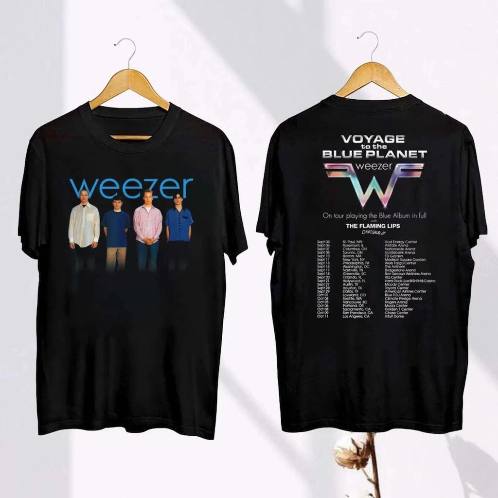 2026 Weezer Band Maglietta in Cotone Vintage Uomo Donna Hip Hop Tee Moda Maglietta a Maniche Corte Magliette Oversize Streetwear Top Abbigliamento