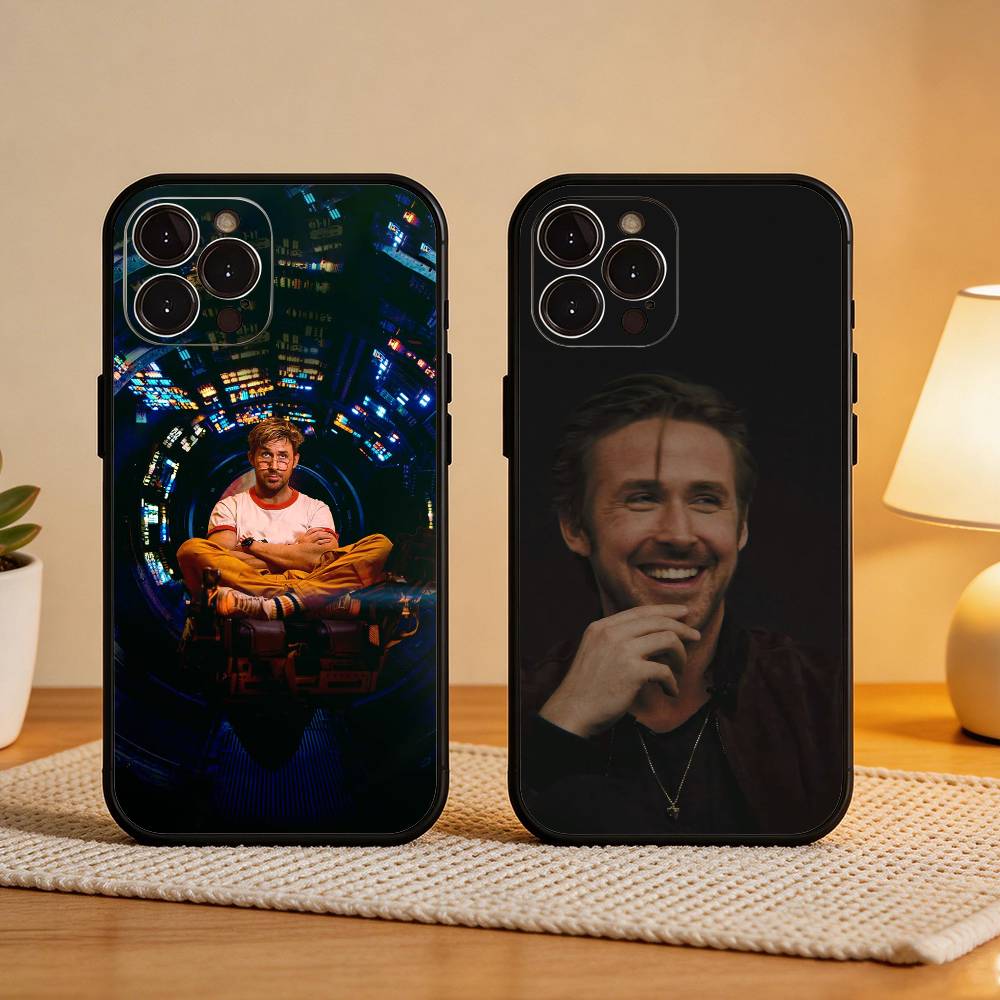 Funny Ryan Gosling Rapper Phone Case For iPhone17,16,15,14,13,12Plus,Pro Max,XS,5G Soft Silicone Black Cover