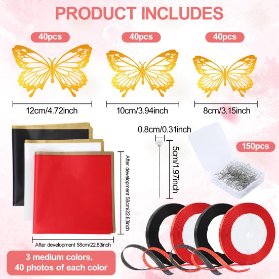 120 Sheets Wedding Flower Wrapping Paper, Back to School Floral Wrap Paper