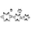 5er Set Weihnachts-Schneeflockenform Keksausstecher Edelstahl für DIY Kuchen Dekoration