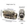Bamboo Cicada Brass Knife Beads DIY Handmade Paracord Beads Lanyard Pendants Accessories EDC Outdoor Tool Umbrella Rope Hangings