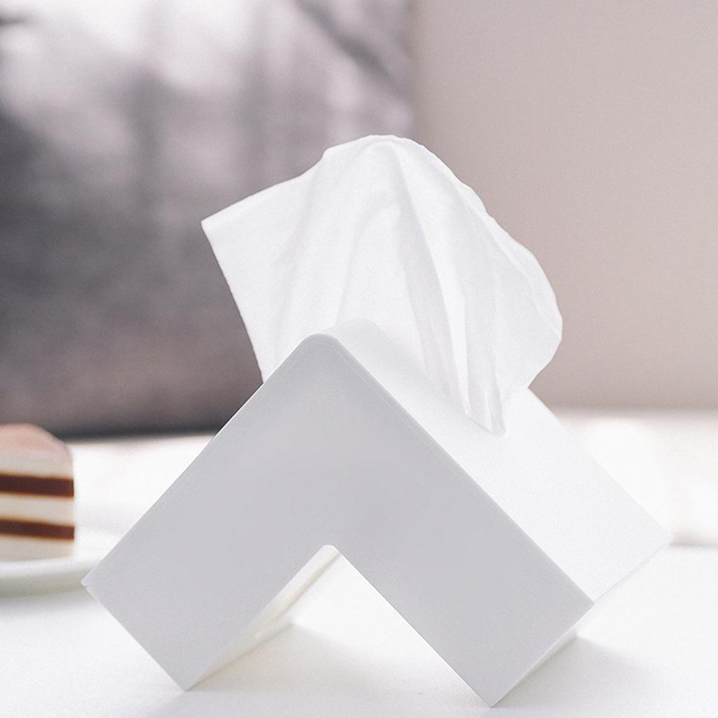 Nordischer Stil Kunststoff Taschentuchbox Halter Persönlichkeit Schlichtheit Taschentuch Aufbewahrungsbox für Restaurant