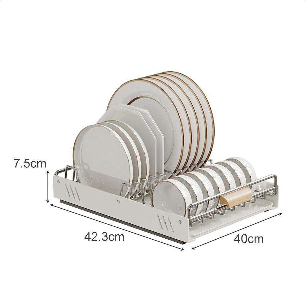 Punch-free Bowl Dish Storage Shelf Stainless Steel Drawer Organizer New Spice Rack  Dish