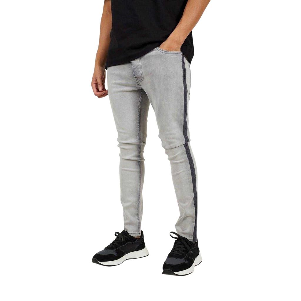 BRAVE SOUL Mens Stripe Skinny Jeans