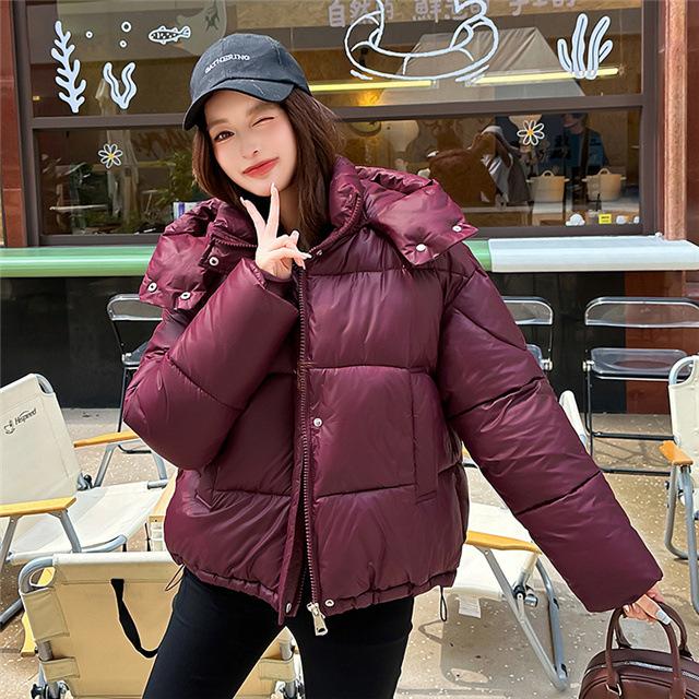 Cotton Jacket Women's Short Hooded New Fashion Foreign Style Hooded Bread Jacket Cotton Clothes Women's Padded Jacket Jacket