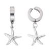 Stainless Steel Ear Clip with Shell/Starfish Accent for Sensitive Skin Comfort Hypoallergenically Party Jewelry