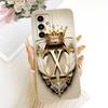 Fashion Crown Letter Couple Phone Case For Samsung Galaxy A14 A15 Soft Silicon Cases For Samsung A14 A15 4G 5G Shockproof Bumper