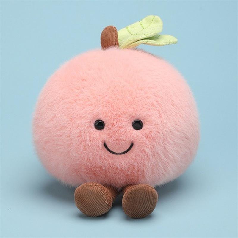 Fun Fruit Doll Series Cute Apple Pear Bull Horn Bun Sun Soft Plush Toy Comfort Cloth Doll Room Decoration Desktop Ornaments Gift