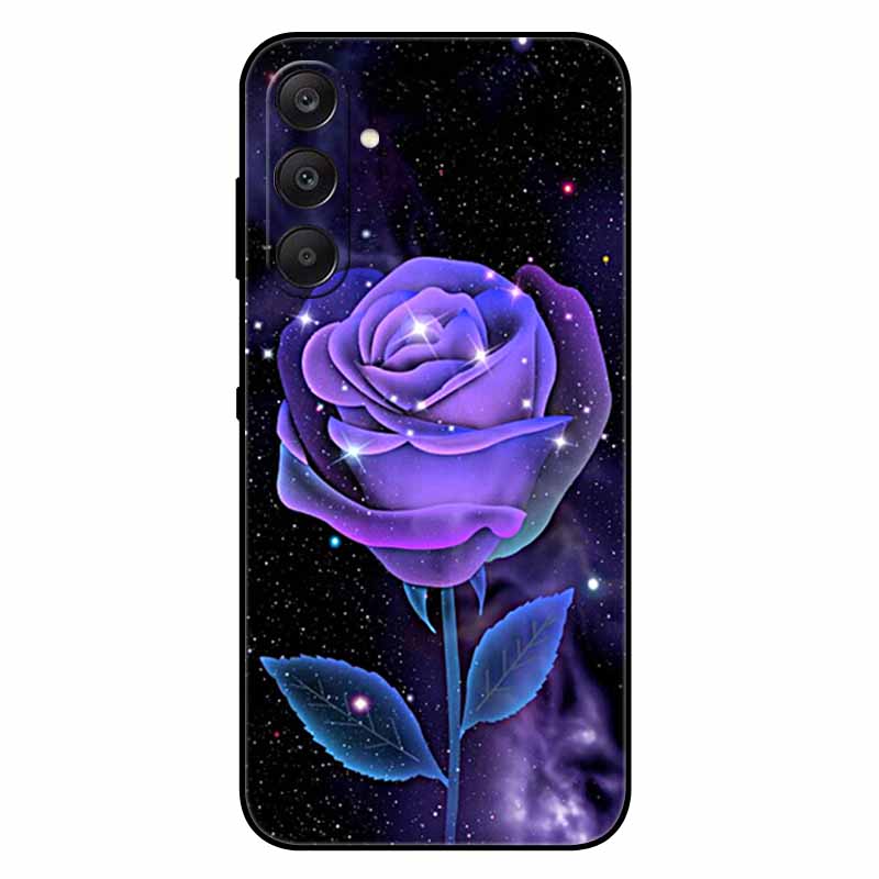 For Samsung A17 5G Case Black Silicone Soft Fashion Animal Back Cover For Samsung Galaxy A17 5G TPU Coque Cute Protective Bumper