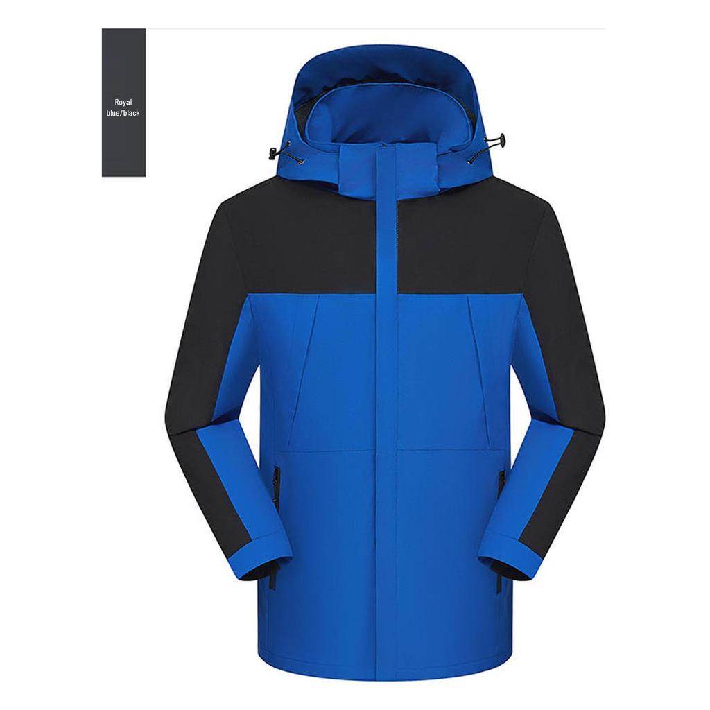 Unisex Windproof Hooded Windbreaker: Custom Printed Outdoor Jacket for Team Building, Class and School Uniforms