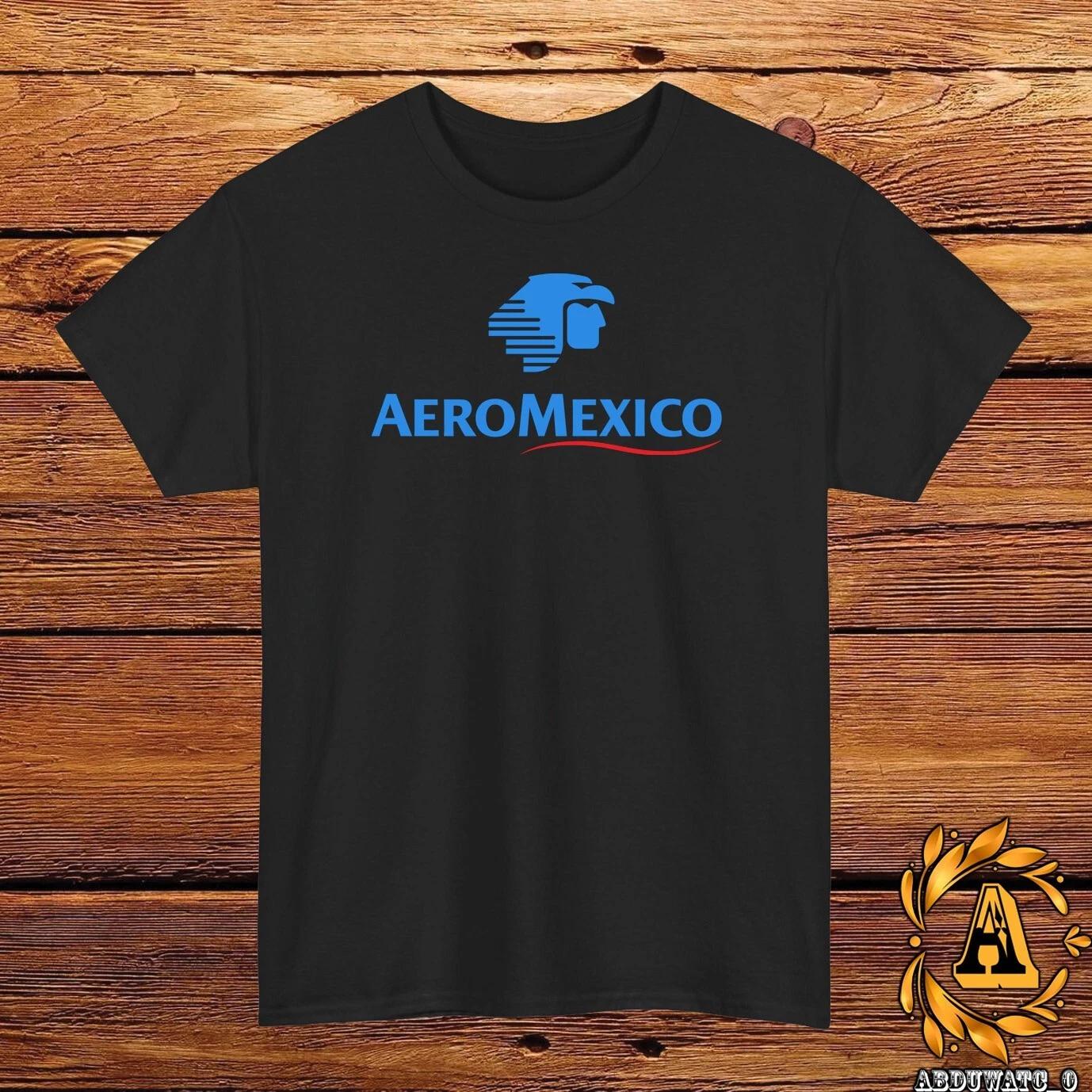 AeroMexico Airlines Logo T-Shirt Black/Grey/White/Navy/Red/Light Blue Size S-5XL XL
