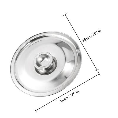 Oil Pot Lid Metal Jar Cover Stainless Steel Reusable Lid Anti-Scald Handle Convenient for Seasoning Pot Cooking