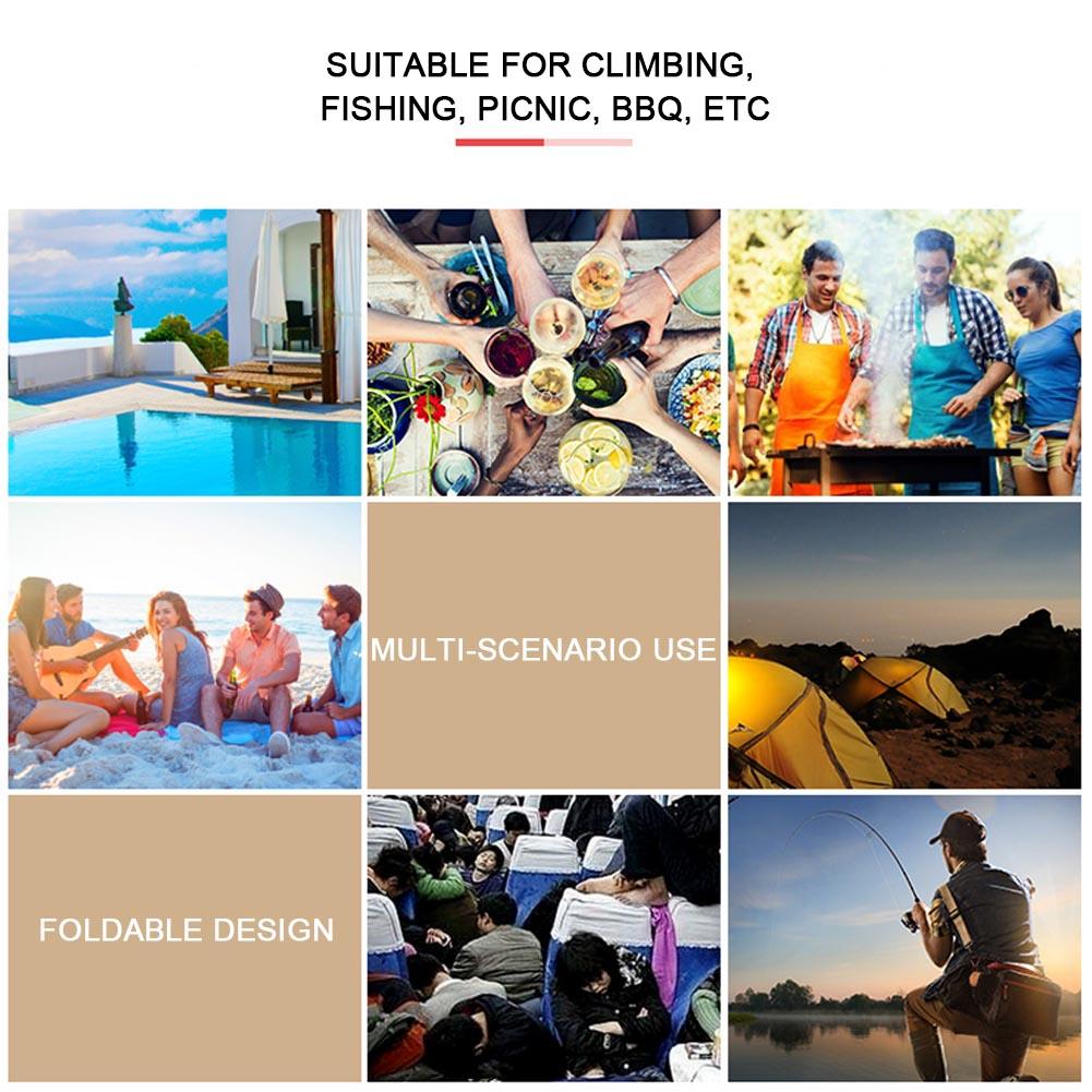 Aluminum Alloy Folding Chair, Portable Camping Stool with Oxford Fabric for Hiking, Fishing, Outdoor Picnic