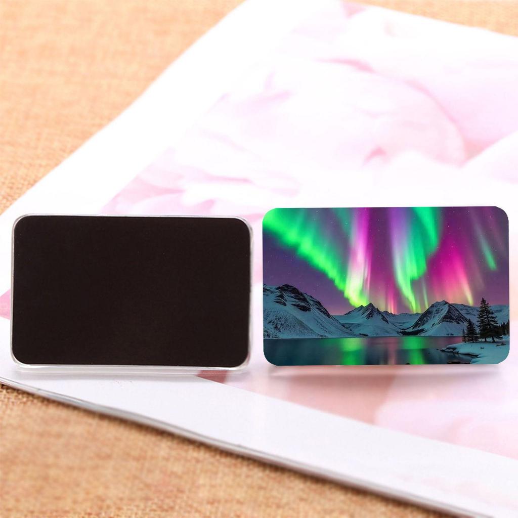 Dreamy Aurora 3D Crystal Glass Magnetic Refrigerator Sticker – Colorful Metal Home Decoration Gift