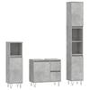 VidaXL Ensemble de meubles de salle de bain 3 pcs gris béton 3190225