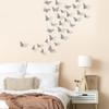 48 Pcs Silver Butterfly Decorations Butterfly Wall Decor 3D Butterfly Party Decorations Butterflies for Bouquet Cake Decorating