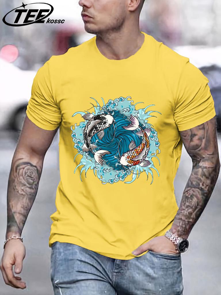 Japanese Harajuku Waves Koimen T Shirt Fashion Casual Short Sleeve Cotton Vintage Tee Shirts Hip Hop Crewneck Unisex Clothes