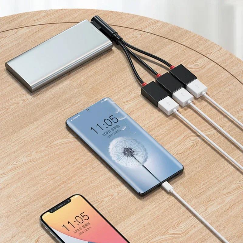 1 In 3 Out USB HUB Car Usb Splitter Cable Multifunction Adapter Cord Charging Cable For iPhone Android Phone For Xiaomi Samsung