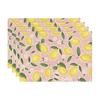 4 Pezzi Tovagliette Girasole in Lino, 18x12 Pollici Tovagliette Riutilizzabili per Tavola da Pranzo, Tappetini da Tavola Antiscivolo Isolanti dal Calore per Tavola da Pranzo di Casa, Festa Estiva