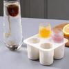 Hohle Eisbecherform Silikon-Eiswürfelform Tablett Hohle langsam schmelzende Eiswürfelform Dickes wiederverwendbares Würfeltablett für Kaffee Cocktails