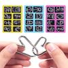 8 Pack Metal Puzzle Bracelet Brain Teaser Iq Toy 9 Interlocking Rings Set For Adults Cognitive Training Gift For Stress Relief