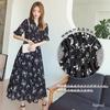 Baobird Floral Print Tunic Dress with Long Short Elastic Chiffon and Flattering and and Stylish for and Everyday Perfect for and Women's Skirt,
