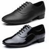 Męskie buty do tańca latynoskiego Salsa Tango Nowoczesne skórzane buty do tańca towarzyskiego Kwadratowy obcas 2,5 cm Dorośli Dzieci Chłopcy Party Buty do tańca Męskie