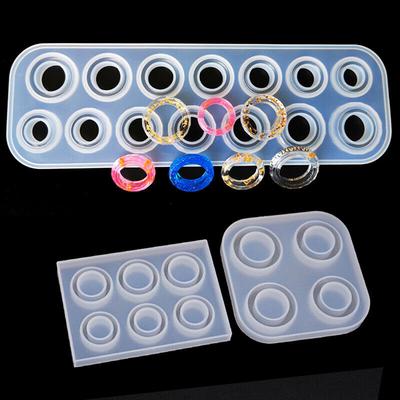 14 Hole Ring Silicone Mold Jewelry Pendant Making Epoxy Resin Mould Tool Diy