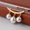 2Pcs Brooch Stylish Elegant Faux Pearl Fashion Vintage Brooch for Wedding