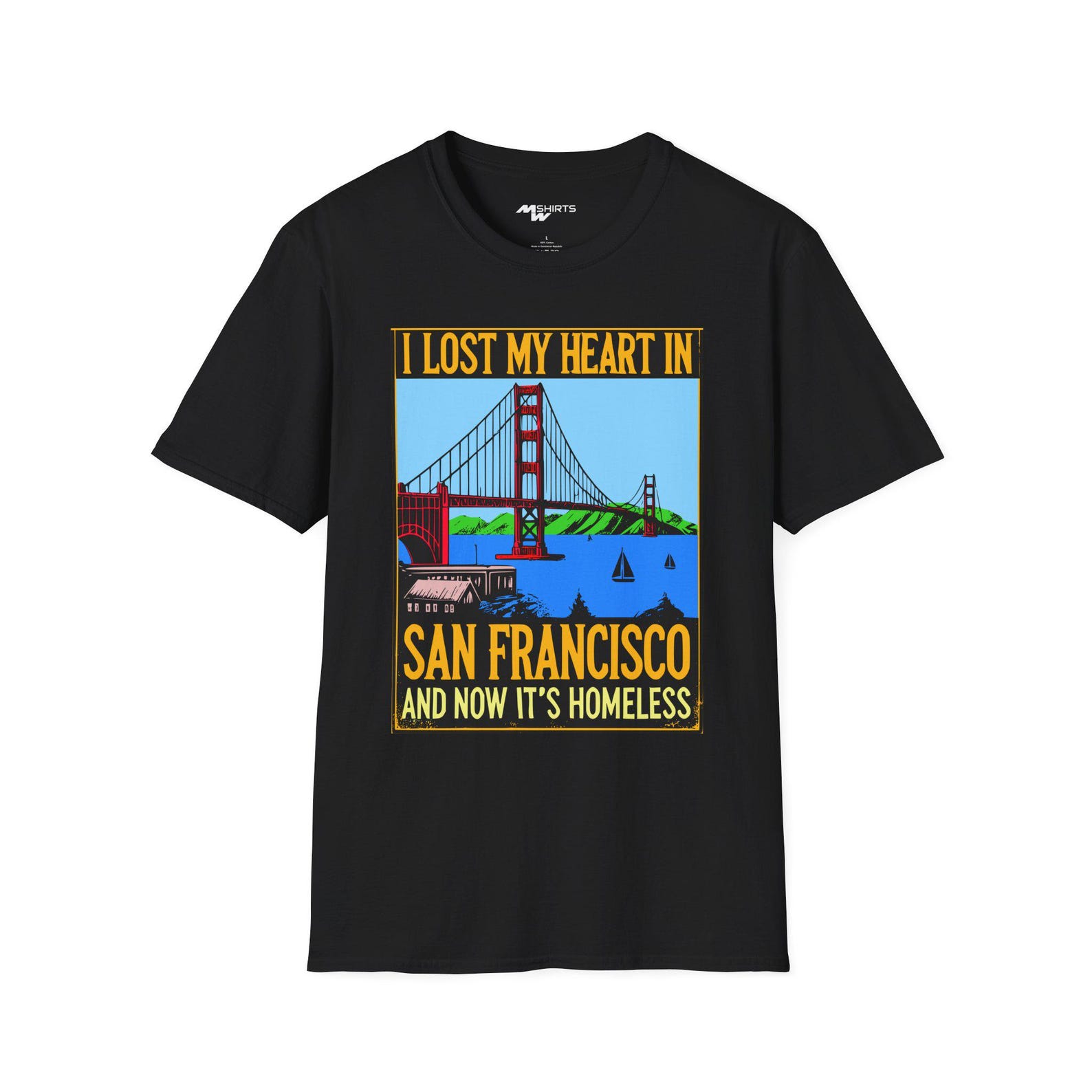 Golden Gate Bridge Vintage T-Shirt: San Francisco Souvenir Tee 3XL