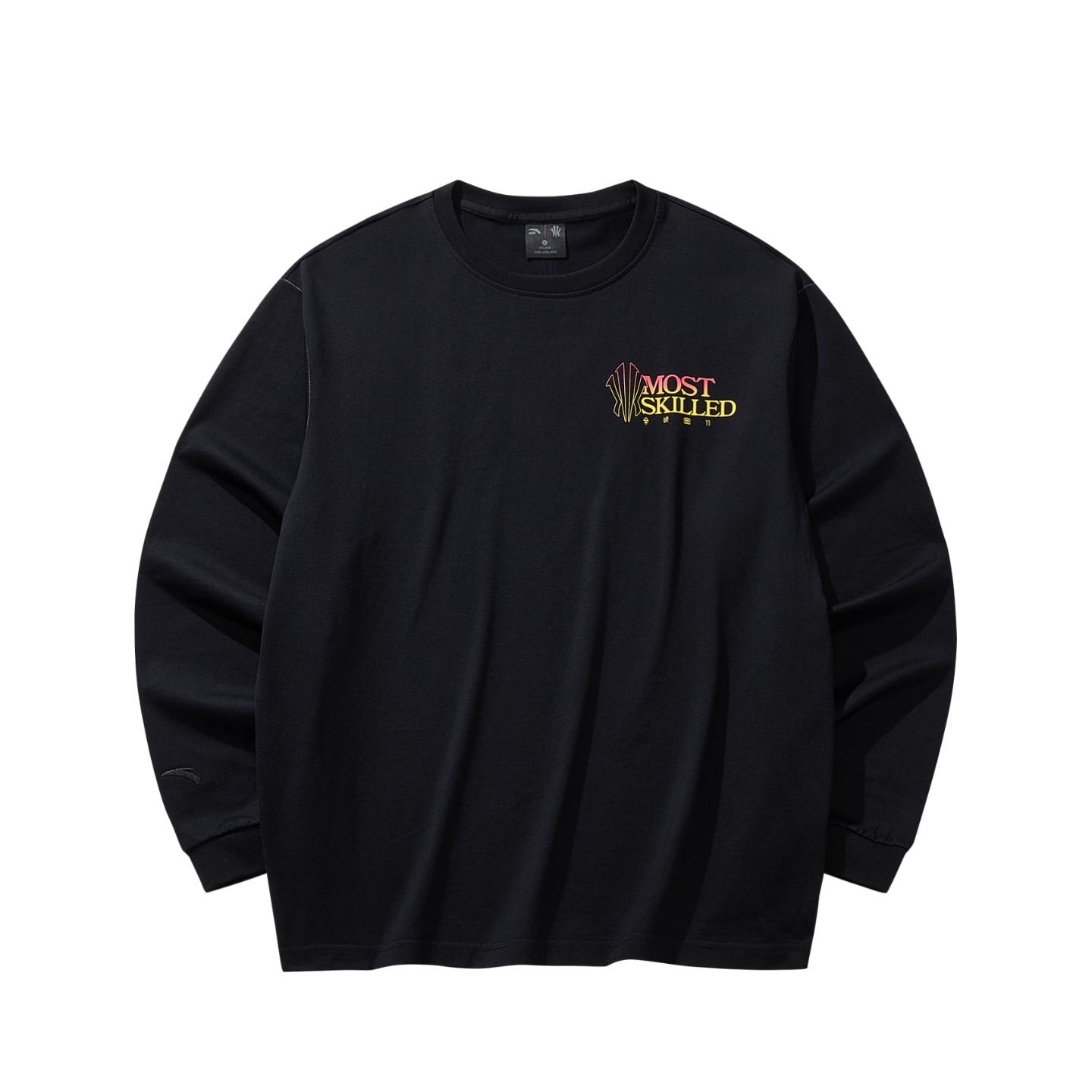 

Anta Kyrie Баскетбольная Серия 2025 Зима Лонгслив Вязаная Футболка Унисекс Топы Базовый Черный 972541401-3