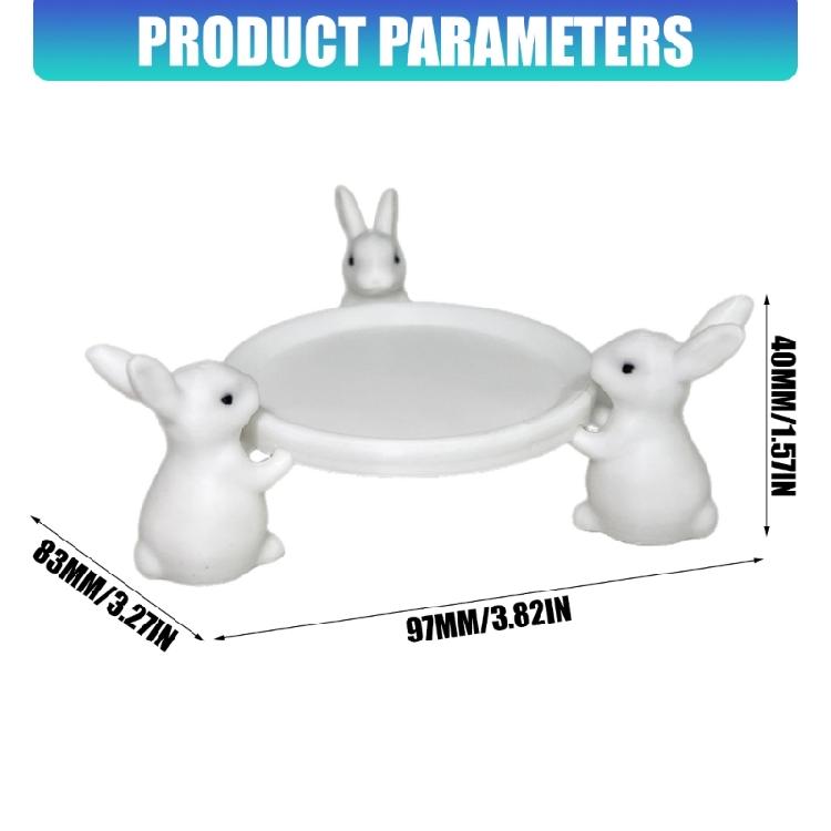 Rabbit Plate 3D Printed Easter Bunnies Cake Stand Serving Tray for Desserts Jewellery Wedding Crafts Decoration Gift