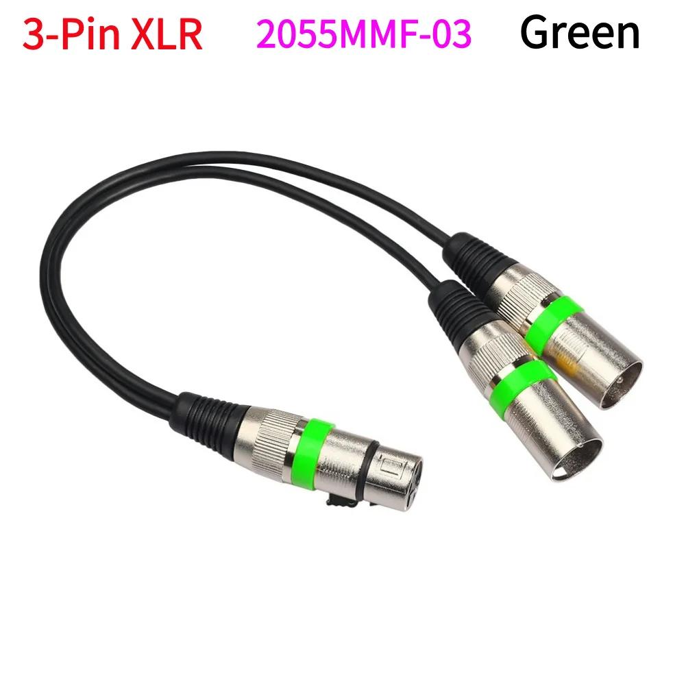 3 Pin XLR Female To Dual XLR Male Cable 50cm 3-Pin XLR Cable Noise Reduction Accessories for Amplifier Mic Speaker