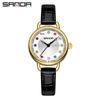 Women's Sanda Round Quartz Wristwatch - Elegant, Diamond-Accented, Light Luxury, Waterproof.