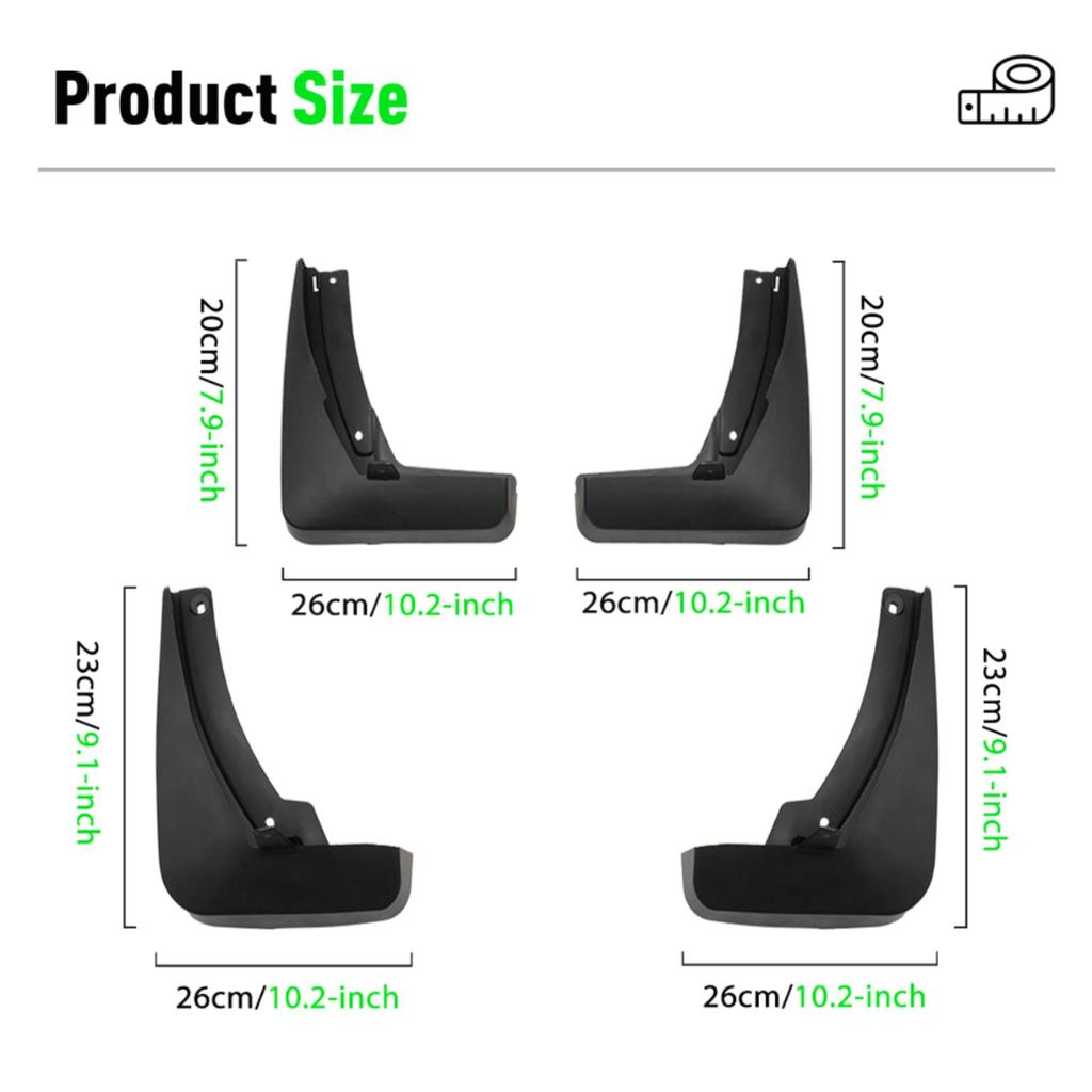 4PCS Car Mud Flaps Splash Guards Mudguards Car Mud Flaps Compatible with Cadillac CT6 Sedan 2016 2017 2018 2019 2020 2021