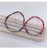 Bamboo Joint Pure Silver 999 Couple Bracelet with Hand-Woven Red Rope - 2025 Commemorative Gift for Couples