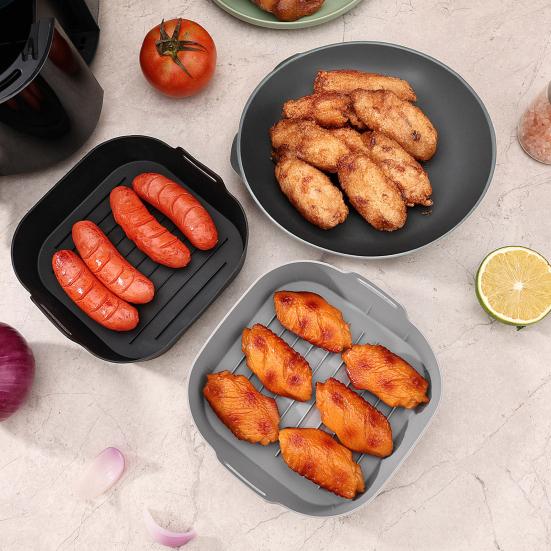 Yousheng Silicone Air Fryer Liner Reusable Air Fryer Basket Liner Pot Oven Baking Tray Air Fryer Cooking Accessory