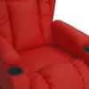 Recliner Chair Burgundy Synthetic Leather