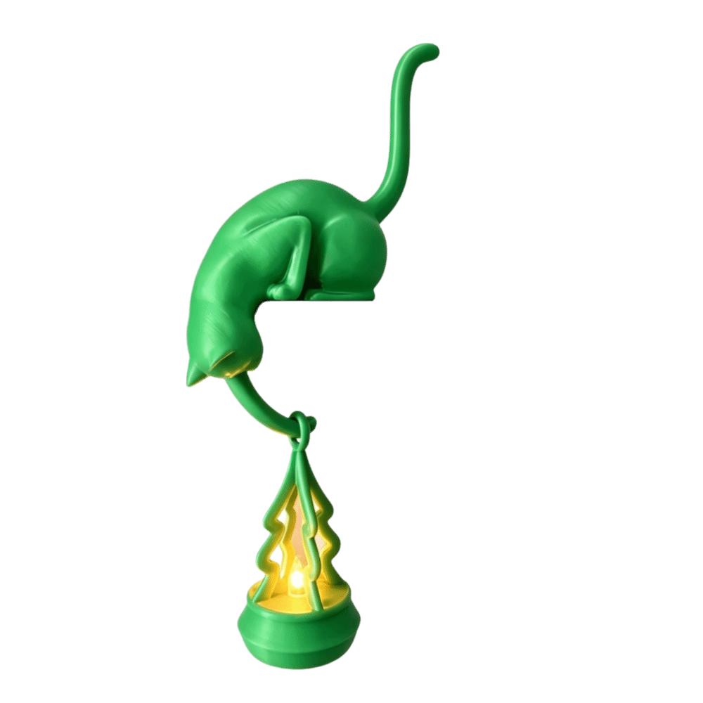Inverted Hanging Upside Down Cat Figurine Cute Christmas Tree Ornament Home Office Decor