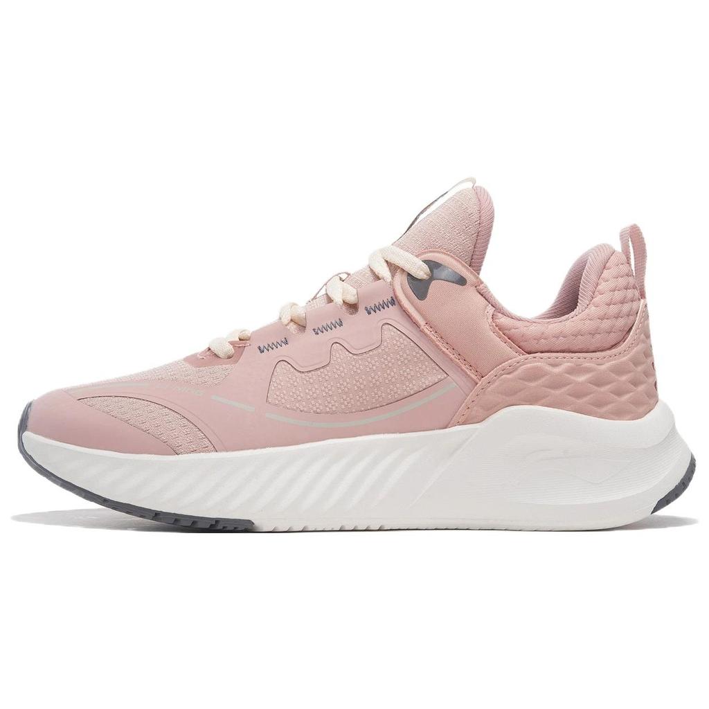 New LiNing Cushioning Rebound Low Top Sports Casual Shoes Women's Misty Rose Pink AGLR236-1