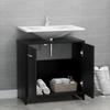 VidaXL Bathroom Cabinet Black 60x33x61 Cm Chipboard