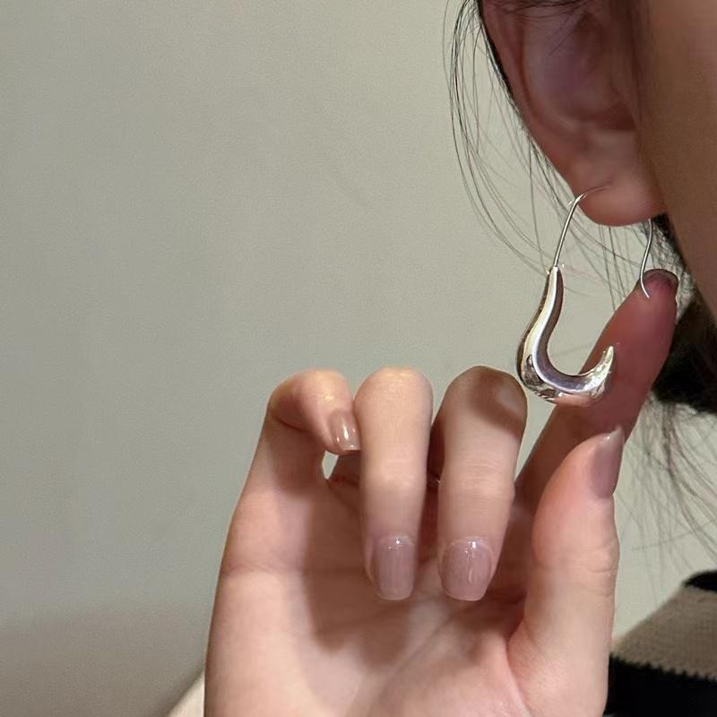 925 Sterling Silver Vintage Earrings For Women Trendy Simple Clip Shape Earring Jewelry Prevent Allergy Party Accessories Gift