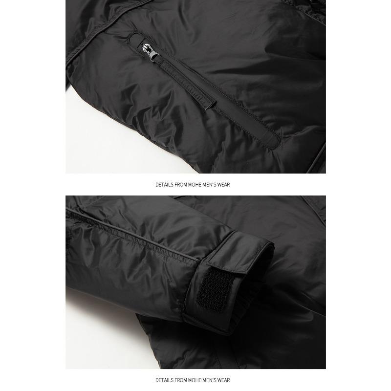 2025 winter down jacket, men's cold-resistant warmth, casual stand-up collar, white duck down cold-proof jacket, cotton jacket