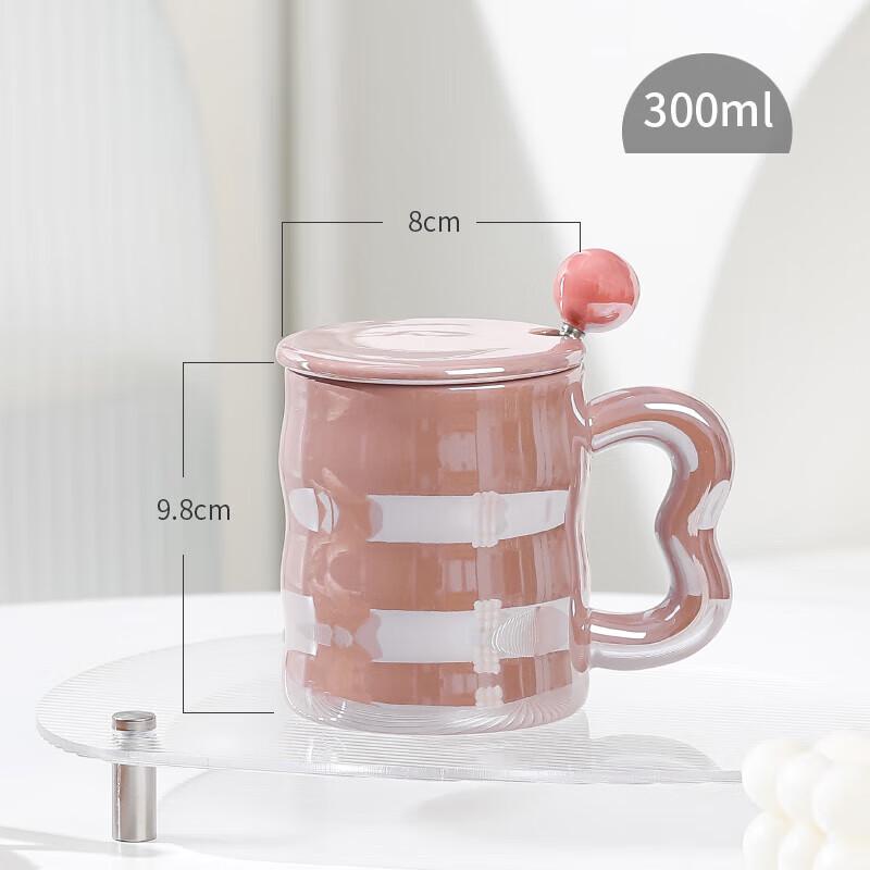 Pearl Color Curved Ceramic Mug