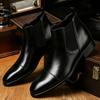 Chelsea Boots Men's British Pointed Leather Boots High Top Martin Boots Large Size Retro Shoes Men's Shoes